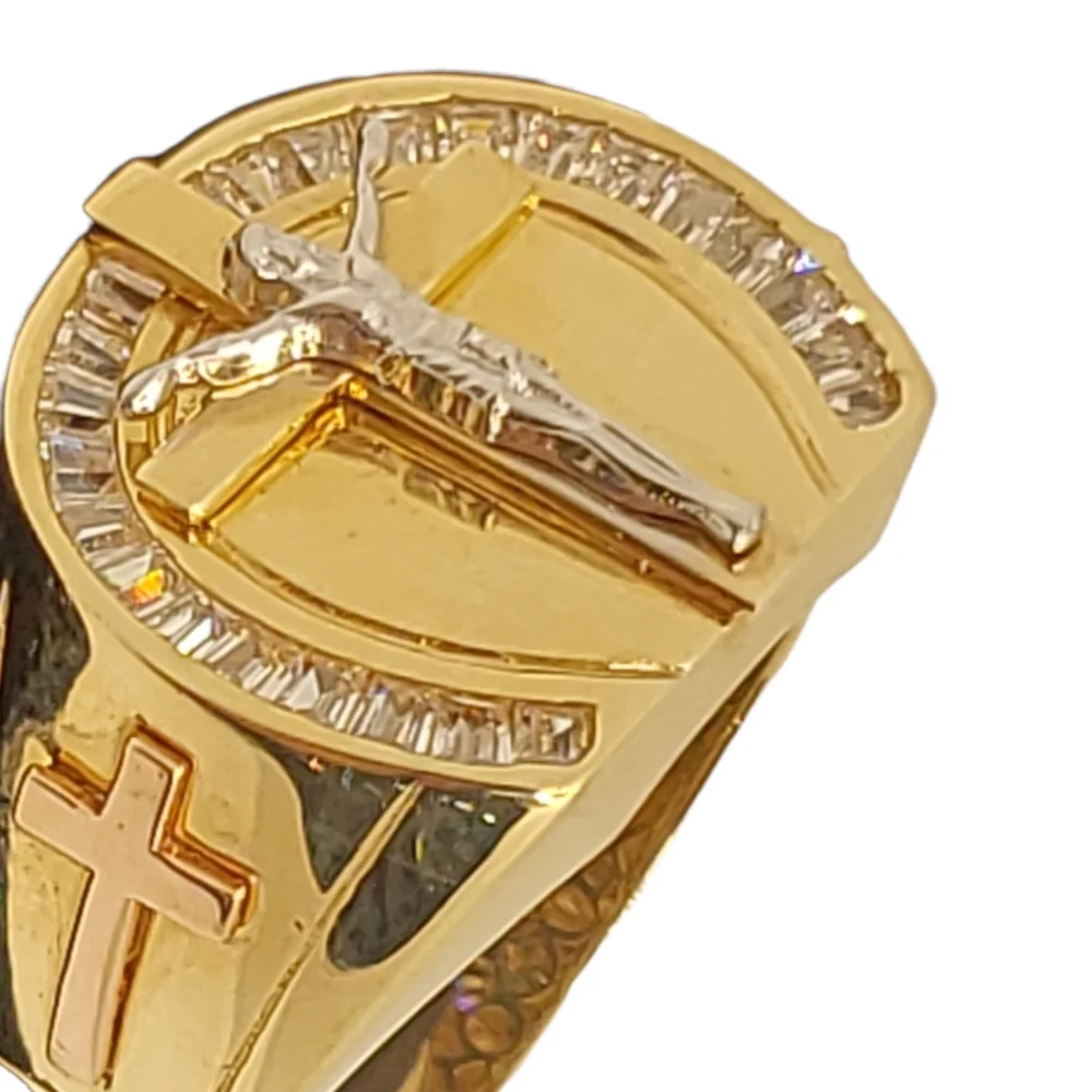 Mens jewelry gold 14kt solid rings size 11.5 - Picture 1 of 9